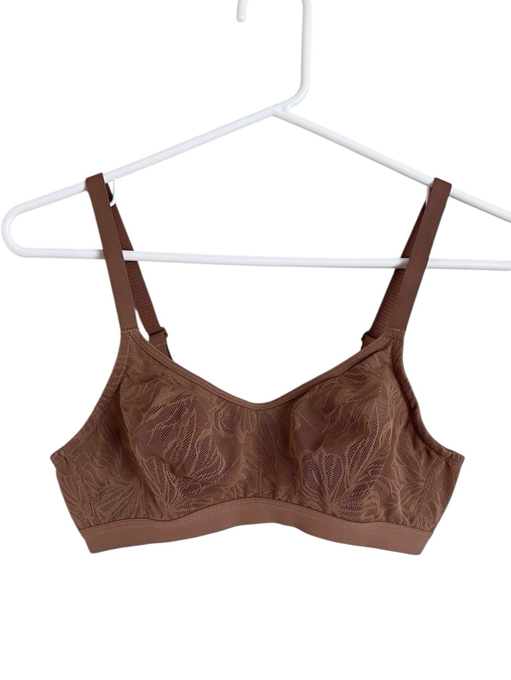 Understance Lace Bra 34B 34C Latte Brown Feminine Neutral Romantic Sheer
